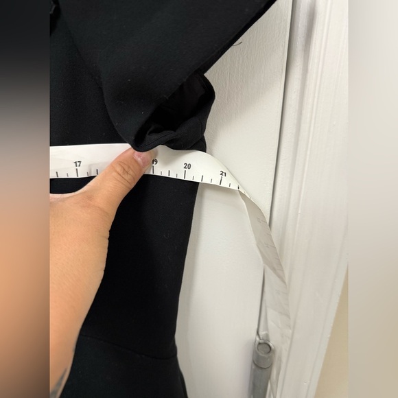 Hobbs London Black Dress With Lace Insert Sz 12 Office Business Party Holiday - Picture 8 of 9